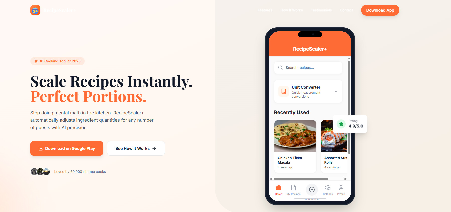 RecipeScaler+ | Perfect Portions Every Time